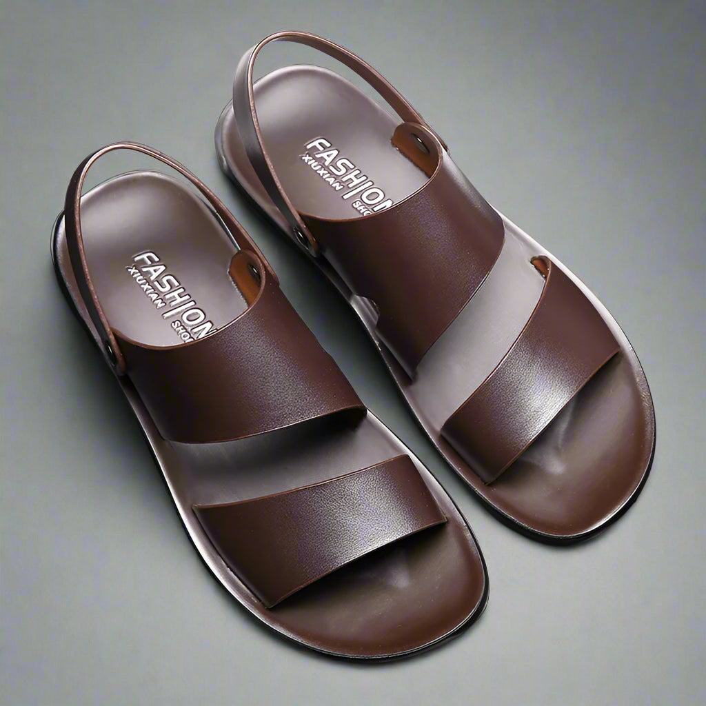 Tangier Leather Sandals for Men – Double Strap Slingback Design
