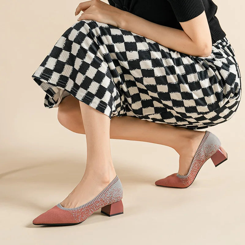 Die spitzen Strickpumps Élégance Cannes (Absatz 3,5 cm)