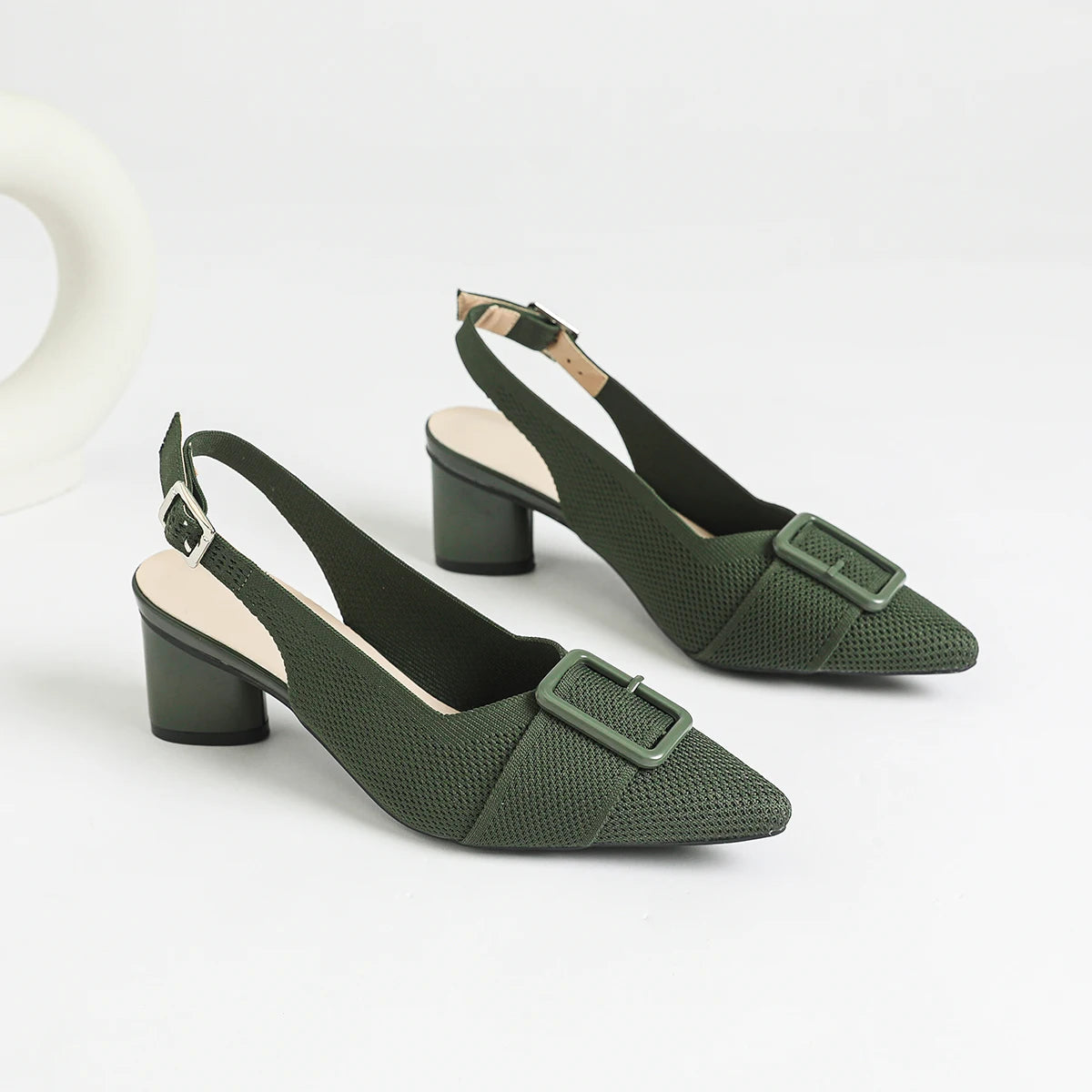 Die Audace Seoul Pointed Slingback Knit Pumps (Absatz 5 cm)