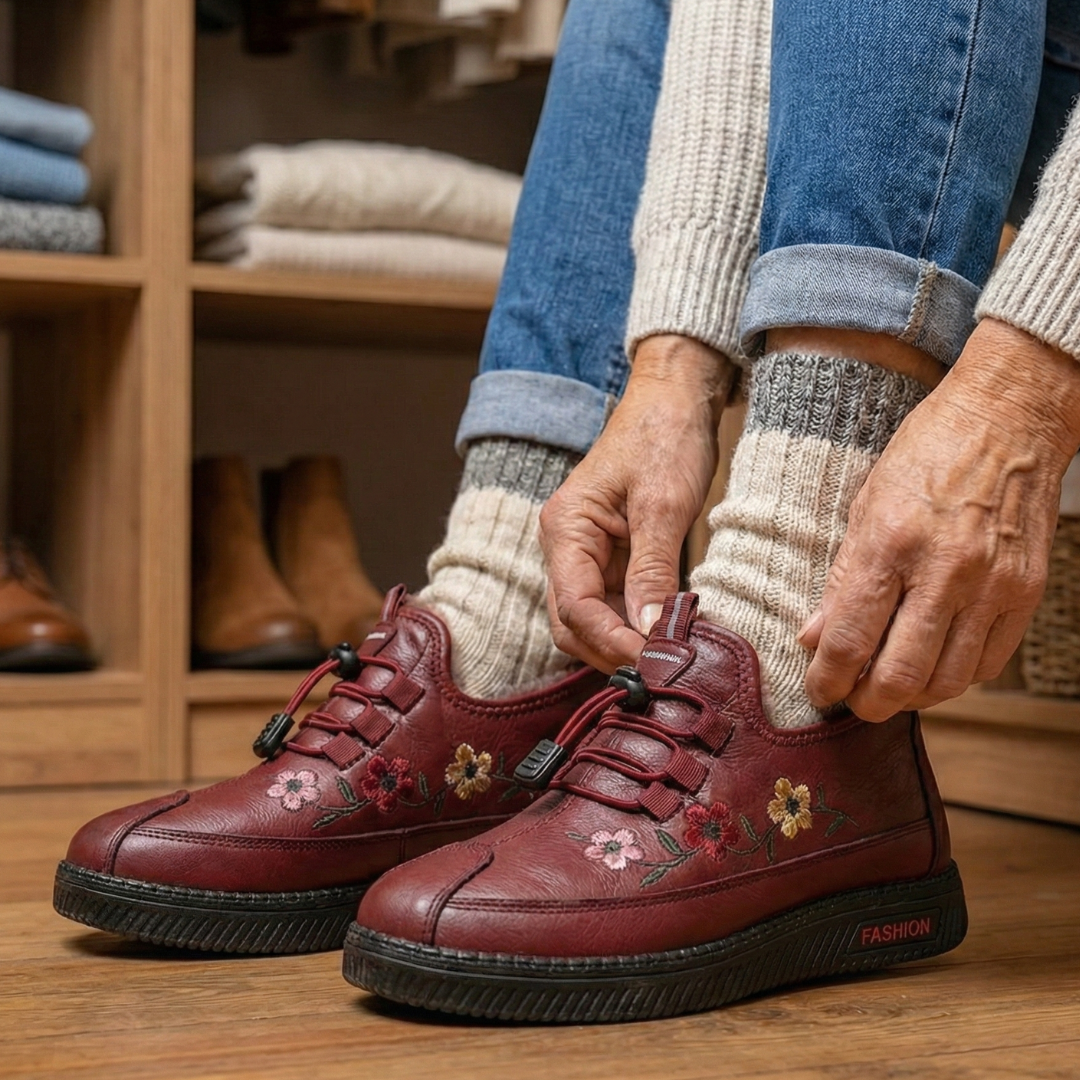 Winter Comfort™ Floral – Winter Shoes for Warmth, Comfort & Style ❄🌸