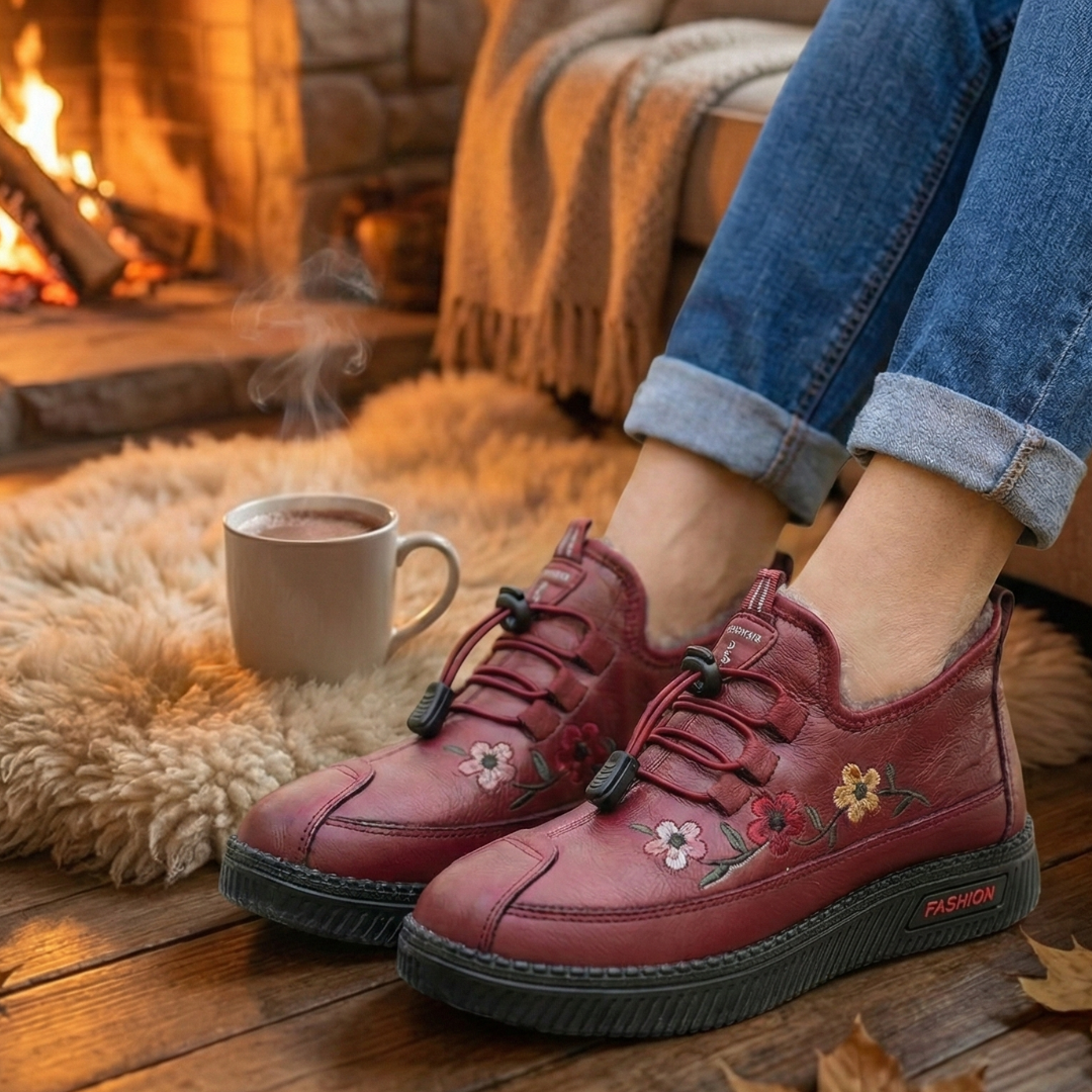 Winter Comfort™ Floral – Winter Shoes for Warmth, Comfort & Style ❄🌸