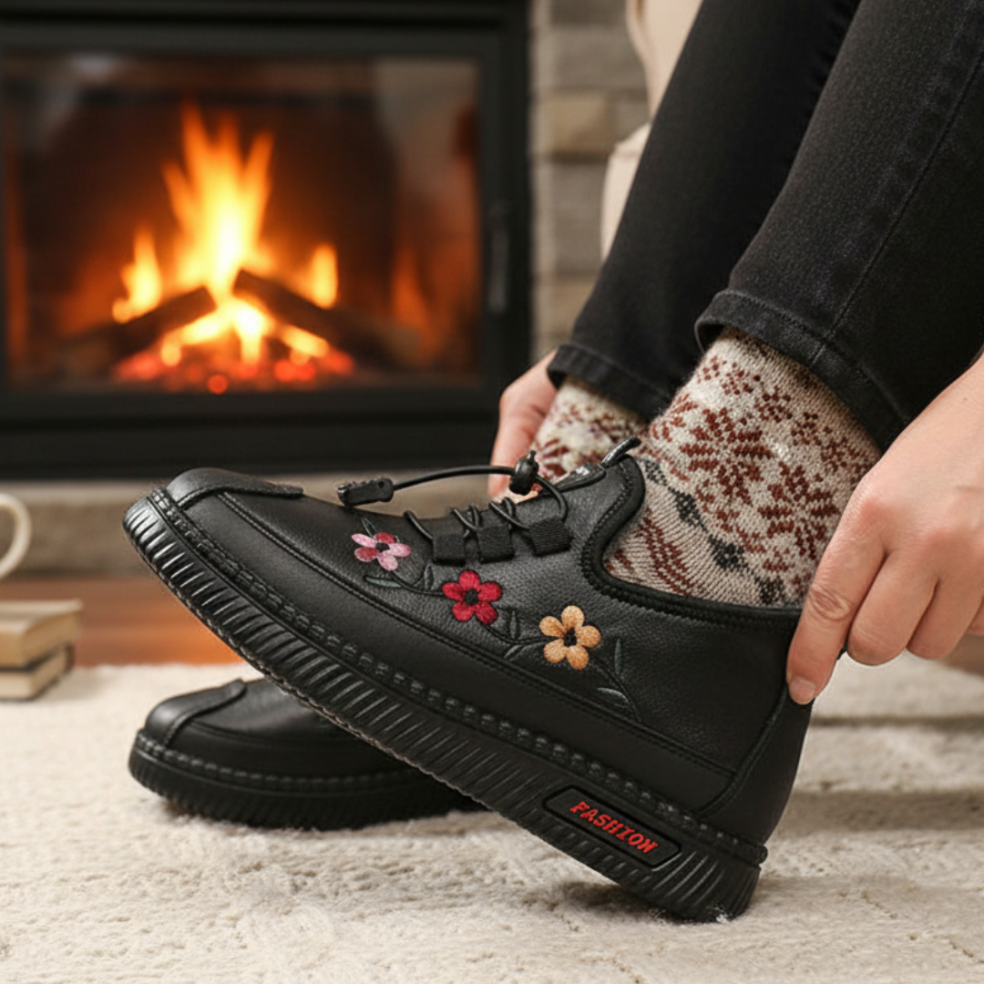 Winter Comfort™ Floral – Winter Shoes for Warmth, Comfort & Style ❄🌸