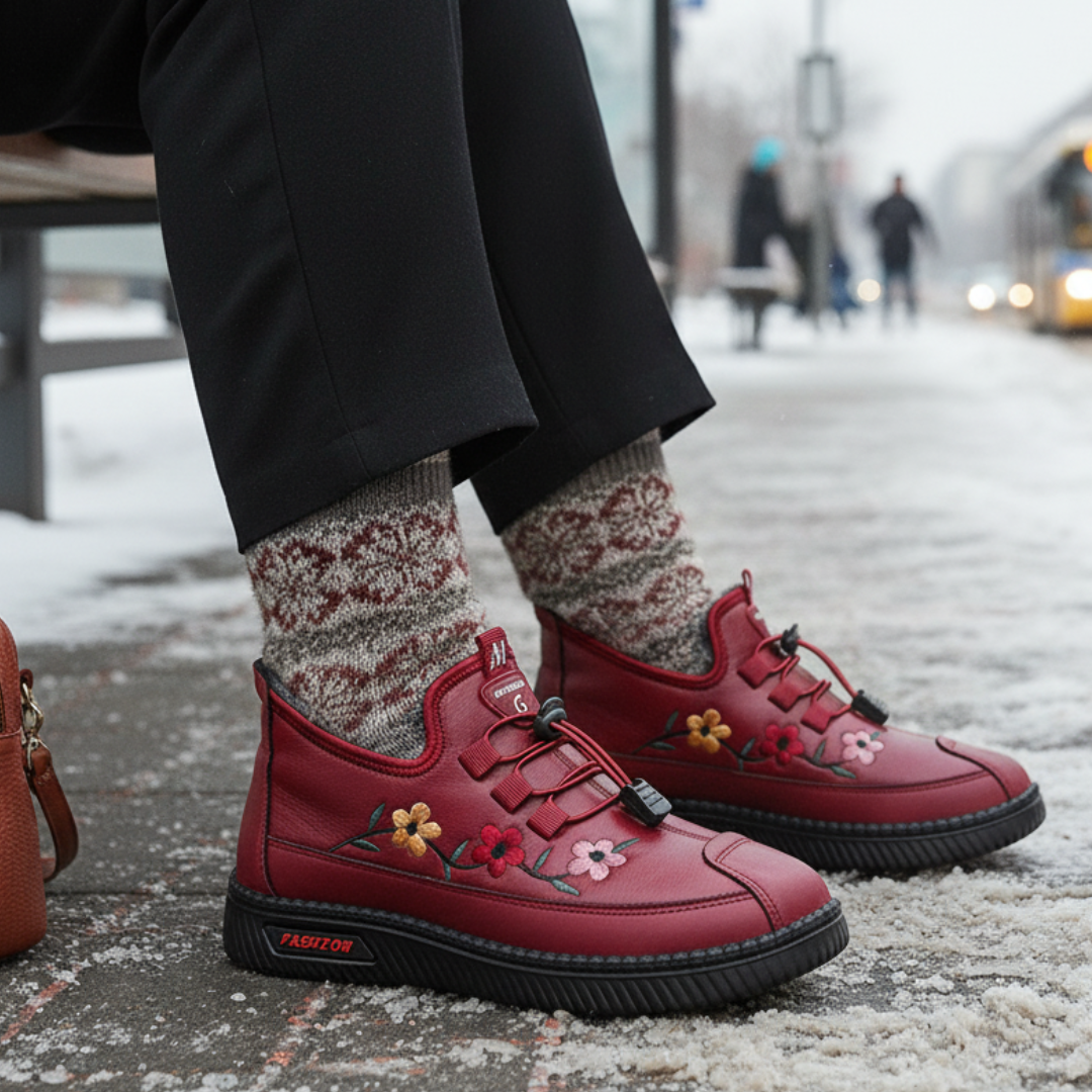 Winter Comfort™ Floral – Winter Shoes for Warmth, Comfort & Style ❄🌸
