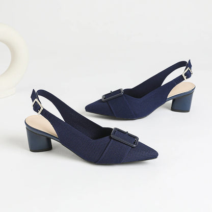 The Audace Seoul Pointed Slingback Knit Pumps (heel 5 cm)