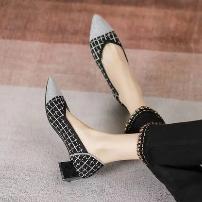 The Structure Milano Pointed Knit Pumps (heel 3.5 cm)