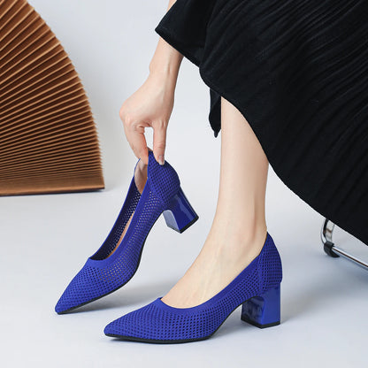 The Haute Capri Pointed Knit Pumps (heel 6 cm)