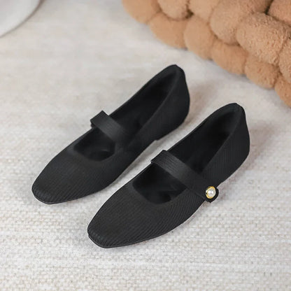 The Mollita Lisbon Elastic Ballet Flats (heel 1 cm)