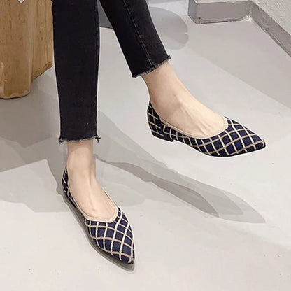 The Yaliane Vienna Elastic Ballet Flats (heel 1 cm)