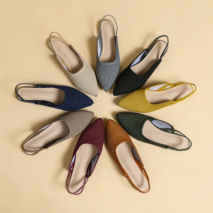 The Eliselle Paris Elastic Ballet Flats (heel 1 cm)