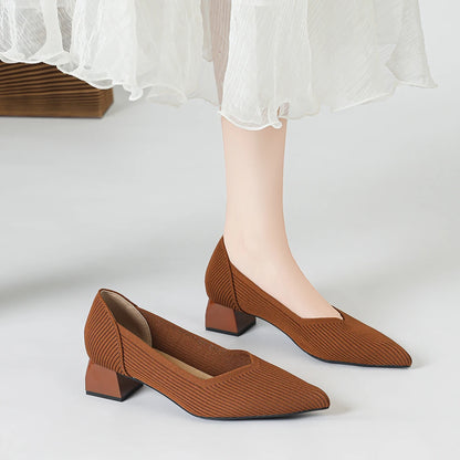 The Structure Basic Pointed Knit Pumps (heel 3.5 cm)