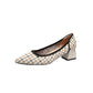 The Élégance Paris Pointed Knit Pumps (heel 3.5 cm)
