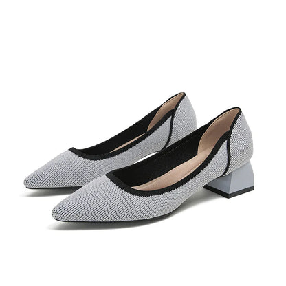 The Élégance Riviera Pointed Knit Pumps (heel 3.5 cm)