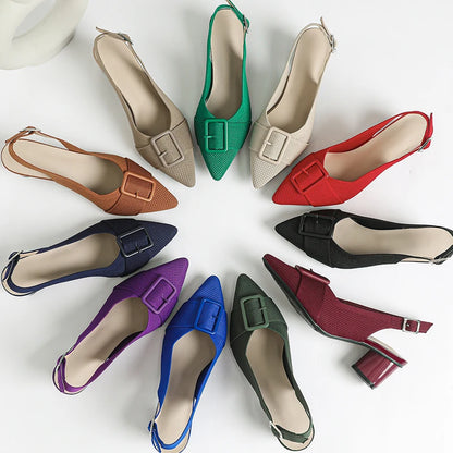 The Audace Seoul Pointed Slingback Knit Pumps (heel 5 cm)