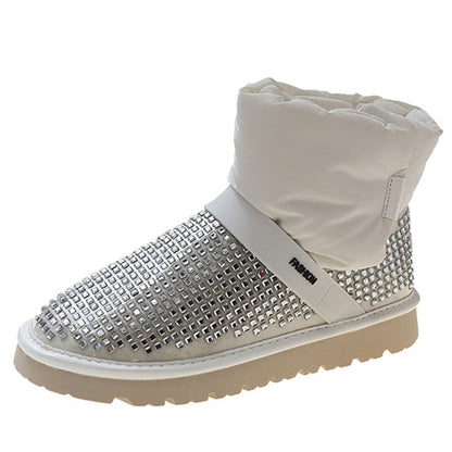 Rostova Winter Boots With Rhinestones PU Lined Size Up One