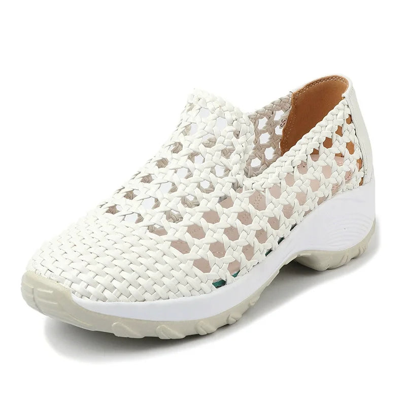 Cleopatra Leather Summer Sneakers – Breathable, Soft Sole, Elegant Design