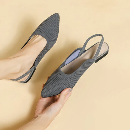 The Eliselle Paris Elastic Ballet Flats (heel 1 cm)