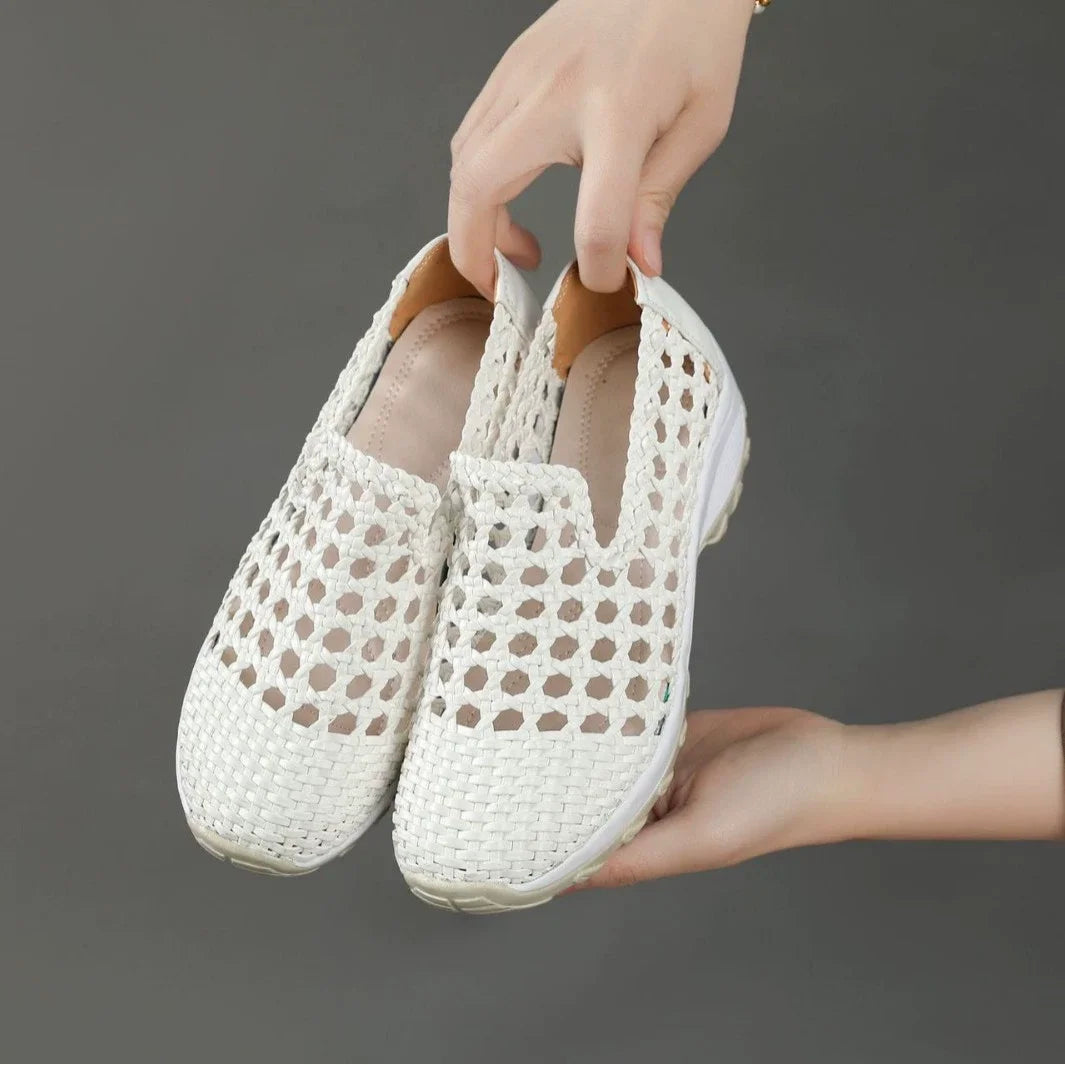 Cleopatra Leather Summer Sneakers – Breathable, Soft Sole, Elegant Design