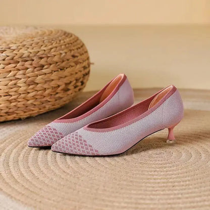 The Juliana Vienna Pointed Knit Pumps (heel 3 cm)