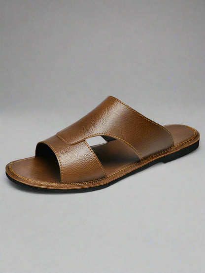 Riyadh - Leather Slide Sandals for Men Minimalist & Structured