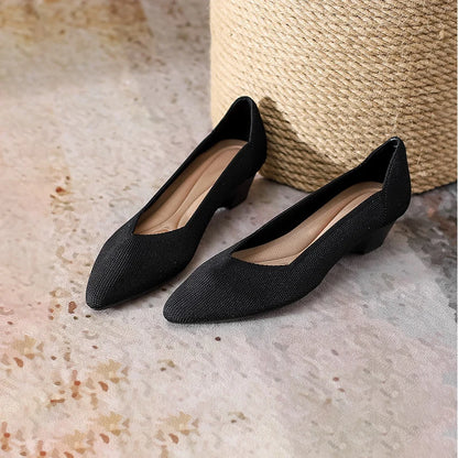The Élan™ Vienna Pointed Wedge Knit Pumps (heel 4 cm)