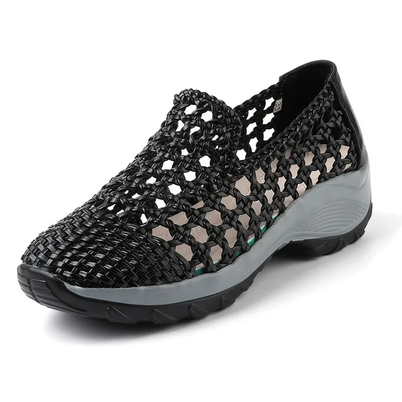 Cleopatra Leather Summer Sneakers – Breathable, Soft Sole, Elegant Design