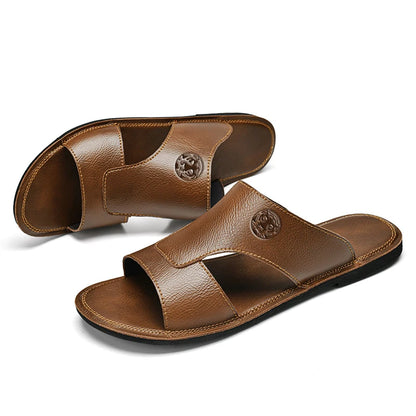 Riyadh - Leather Slide Sandals for Men Minimalist & Structured