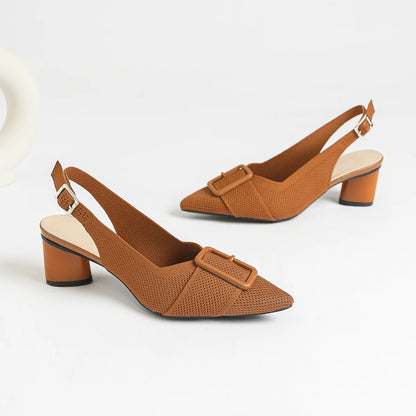 The Audace Seoul Pointed Slingback Knit Pumps (heel 5 cm)