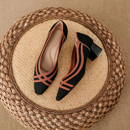 The Olgaine Prague Elastic Stilettos Heels (heel 4 cm)