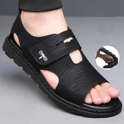 Fez - Leather Velcro Sandals for Men
