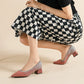 The Élégance Cannes Pointed Knit Pumps (heel 3.5 cm)