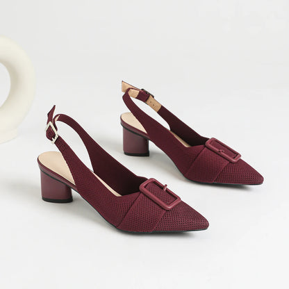 The Audace Seoul Pointed Slingback Knit Pumps (heel 5 cm)