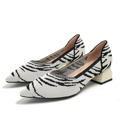 The Structure Basic Pointed Knit Pumps (heel 3.5 cm)