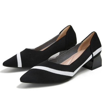 The Structure Basic Pointed Knit Pumps (heel 3.5 cm)