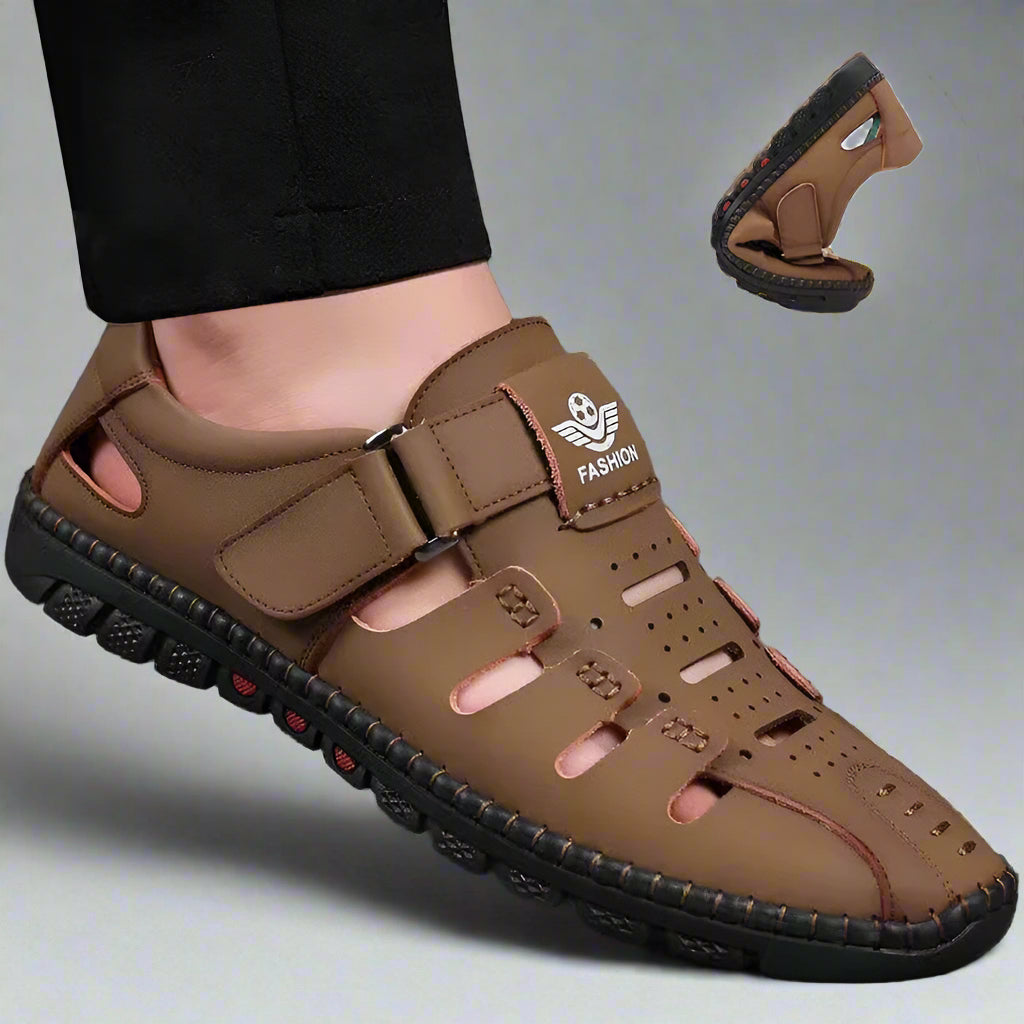 Riyadh – Men’s Leather Sandals for Elegant Summer Comfort