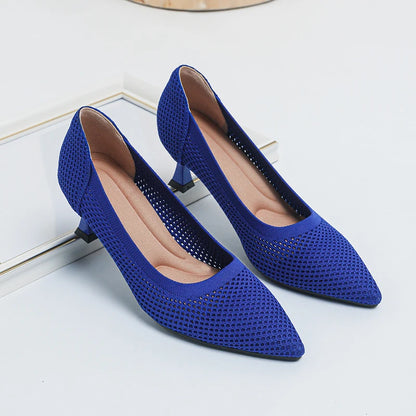 The Dynamique Monaco Pointed Knit Slingbacks (heel 6 cm)