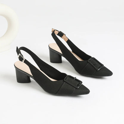 The Audace Seoul Pointed Slingback Knit Pumps (heel 5 cm)