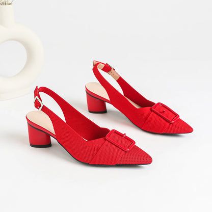 The Audace Seoul Pointed Slingback Knit Pumps (heel 5 cm)