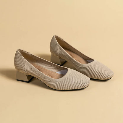 The Forte Marrakech Square Knit Pumps (heel 3.5 cm)
