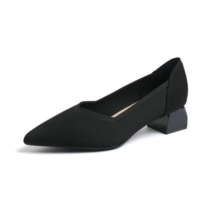 The Structure Basic Pointed Knit Pumps (heel 3.5 cm)