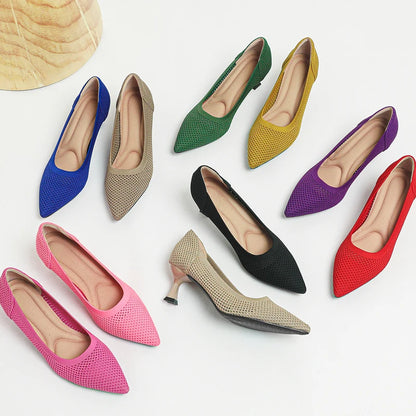 The Dynamique Monaco Pointed Knit Slingbacks (heel 6 cm)