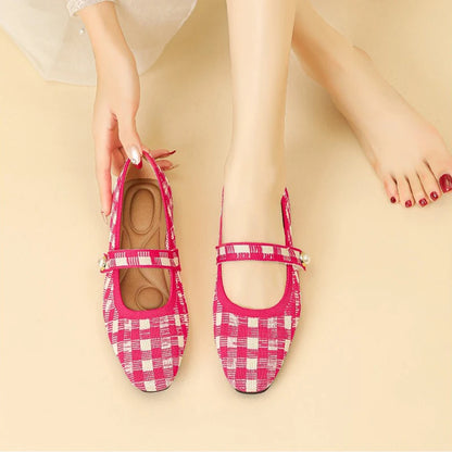 The Clarisse Florence Knit Mary Janes (heel 1 cm)