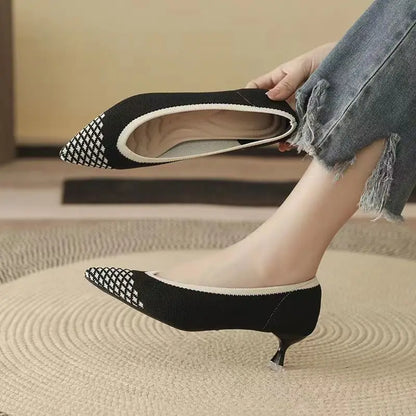 The Juliana Vienna Pointed Knit Pumps (heel 3 cm)