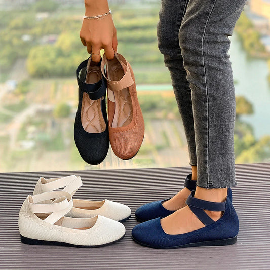 The Naffy Capri Orthoflex Knit Flats (heel 1 cm)