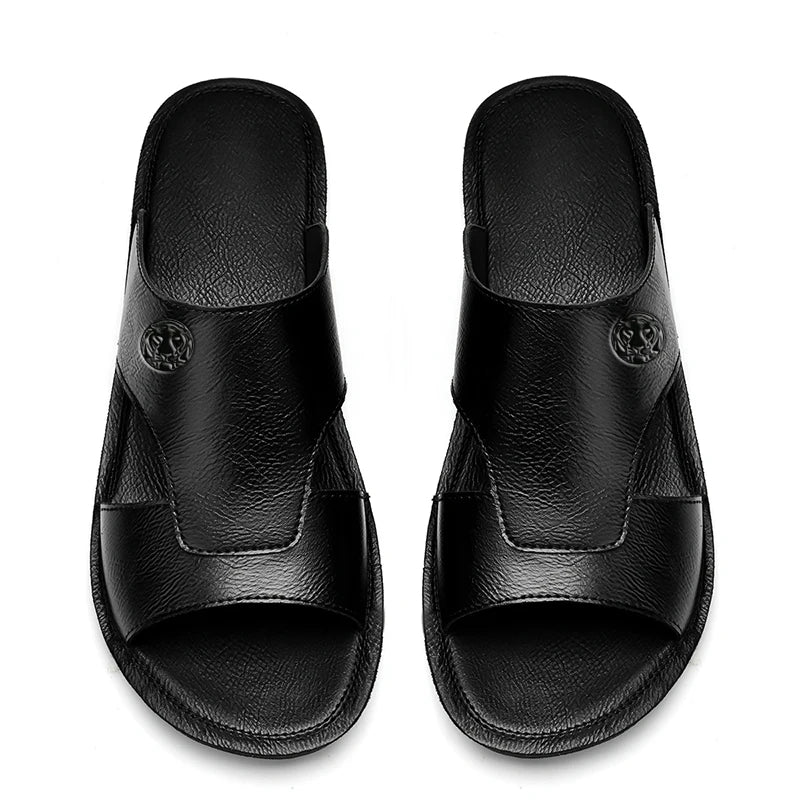 Riyadh - Leather Slide Sandals for Men Minimalist & Structured