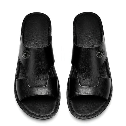 Riyadh - Leather Slide Sandals for Men Minimalist & Structured