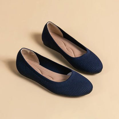 The Conforta Copenhagen Round Knit Flats (heel 0 cm)