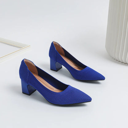 The Haute Capri Pointed Knit Pumps (heel 6 cm)