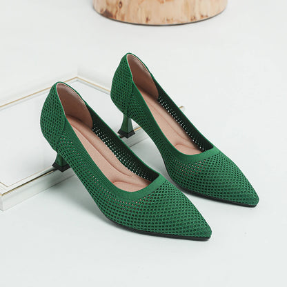 The Dynamique Monaco Pointed Knit Slingbacks (heel 6 cm)