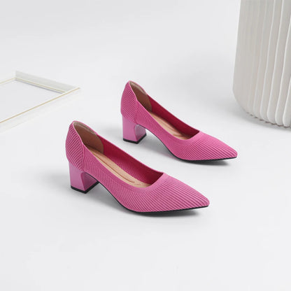 The Haute Capri Pointed Knit Pumps (heel 6 cm)