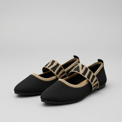 The Barcelona Pointed Knit Mary Janes (heel 1 cm)